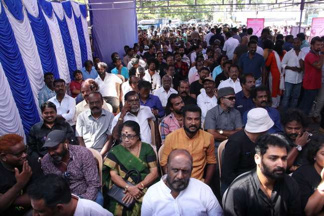 Nadigar Sangam Protest for Cauvery Issue & Sterlite Stills